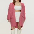 thumbnail image 4 of Womens Long Cardigan Sweaters Open Front Long Sleeve Chunky Cable Knit Duster Outerwear Maxi Fall Sweater Jacket S-XL, 4 of 6
