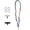 Blue, variant on 5.05ft Adjustable Widening Comfortable Shoulder Straps, Crossbody Lanyard Strap for Phone, Keys, Earbuds & ID Cards, Braided Shoulder Neck Strap that Can Hang Multiple Devices, Purple