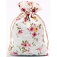 thumbnail image 4 of Bolsas con cordón Autupy Floral, arpillera, 14 x 10 cm, paquete de 20, 4 of 6