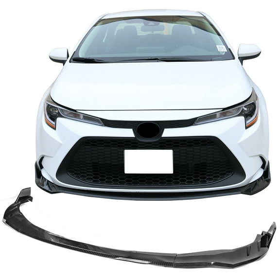 Ikon Motorsports Compatible with 2020-2024 Toyota Corolla Front Bumper Lip Diffuser Carbon Fiber Print