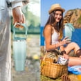 thumbnail image 5 of FORHVIPS 40 oz Tumbler with Handle,Flip Straw Tumbler with 2-in-1 Leak Proof Lid,Stainless Steel Double Wall Vacuum Insulated Tumblers,Adults Kids Travel Bottle for Walking Hiking Camping School, 5 of 10