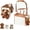 S, variant on Teddy Carrier Bag for Dogs and Cats 2 in 1 Multifunctional Pet Handbag, Portable PU Leather Shoulder Tote with Plush Ears, Cute Travel Carrier for Small Animals Walks and Vet Visits (L)