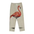 thumbnail image 6 of Uemuo Flamingo Sitting On Chair Pattern Women's Wide Leg Palazzo Lounge Pants with Pockets Light Weight Loose Comfy Casual Pajama Pants-Medium, 6 of 9