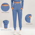 thumbnail image 3 of Women Sports Pants Solid Color High Waist Pocket Quick Dry, 3 of 8