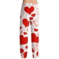 thumbnail image 6 of Fgvctg Mens Pajama Pants Valentine's Day Comfy Sleepwear Wide Leg Pajama Heart Graphic High Waisted Pjs Pant Lightweight Spring Drawstring Lounge Pants with Pockets Pink L, 6 of 6