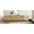 thumbnail image 4 of WAMPAT Large Buffet Cabinet, Modern Coffee Bar Table Wood Kitchen Storage Cabinets, Farmhouse Sideboard Credenza for Dining Room, Oak, 4 of 6