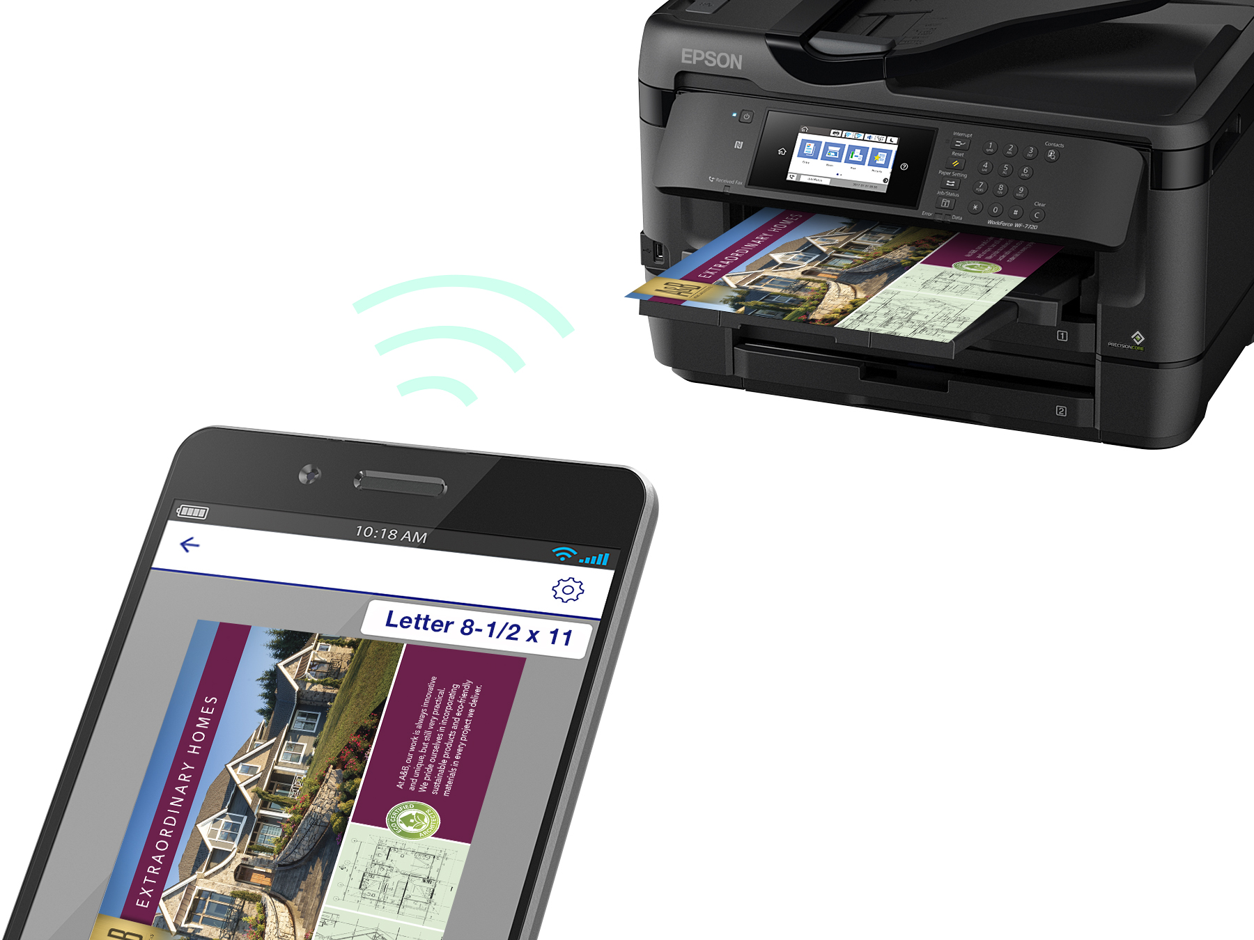 Epson WorkForce WF-7720 Wireless Wide-format Color Inkjet Printer with Copy, Scan, Fax, Wi-Fi Direct and Ethernet - image 4 of 5