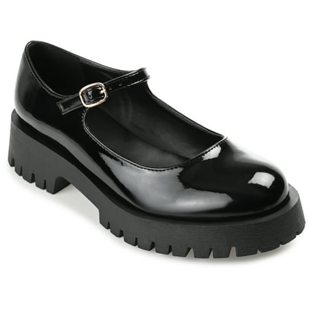 

Journee Collection Womens Kamie Mary Jane Round Toe Buckle Flats