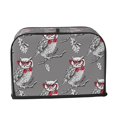 thumbnail image 6 of Toaster Covers 2 Slice, Red Glasses Bow Tie Owl Waterproof Bread Machine Cover Fits for Standard 2 Slice Toasters, Home Decor Toaster Protection with Hanging Rope, 6 of 7