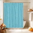 thumbnail image 4 of Pure Color Shower Curtain, Waterproof Shower Curtains for Bathroom, Contemporary Simple Linen Texture Turquoise Washable Fabric Bathtub Curtain Set Bath Decor with 12 Hooks 48"x72", 4 of 8