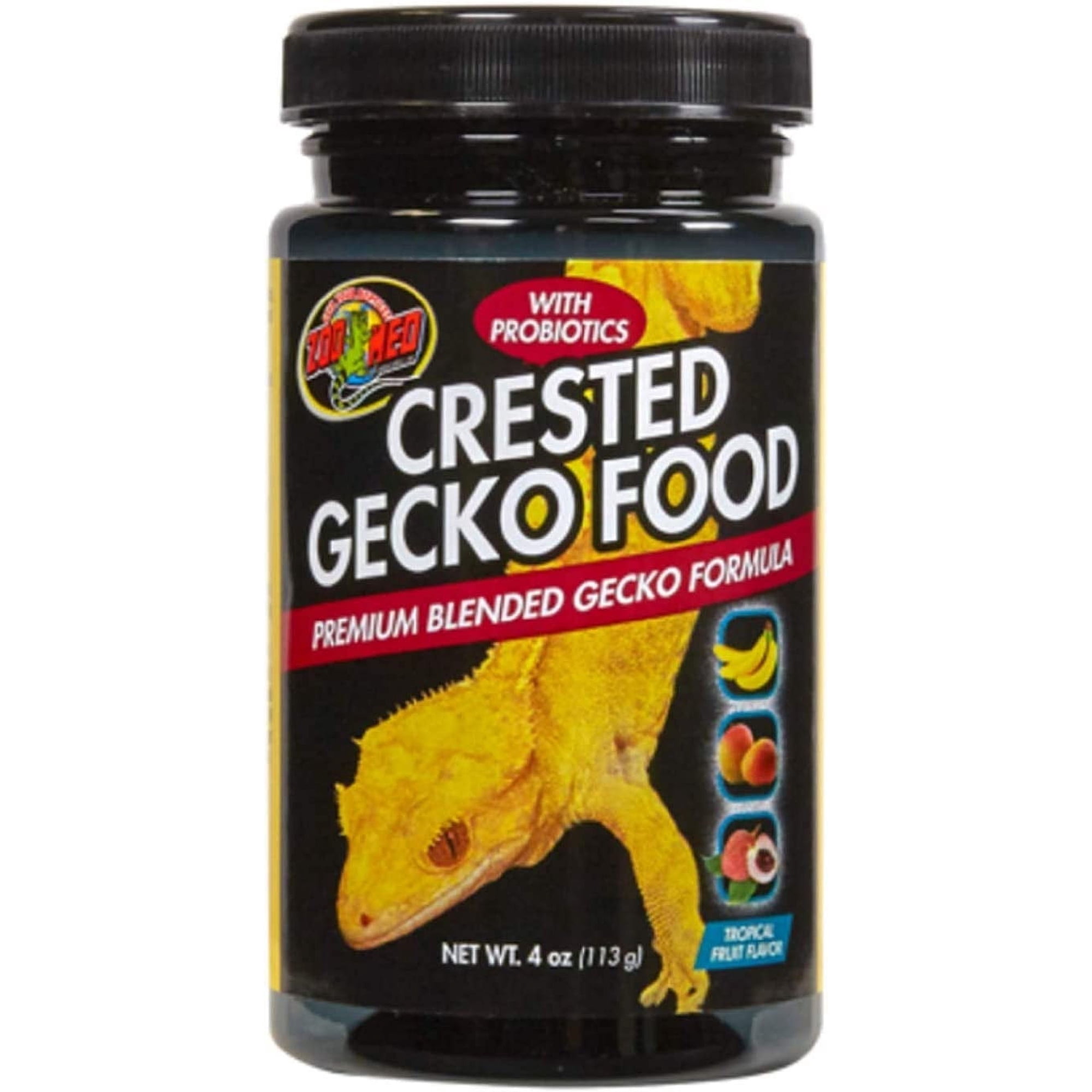Zoo Med Crested Gecko Food Tropical Fruit Flavor [Reptile Gecko Food, Reptile Supplies] 4 oz
