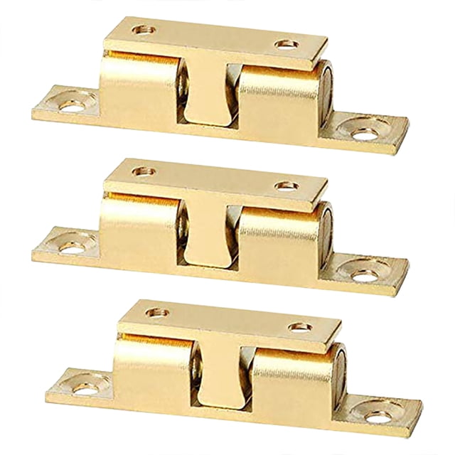 3pcs Double Ball Door Catches Closet Ball Latches Tension Roller Catch