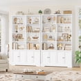 thumbnail image 3 of Homfa 73'' Tall Bookcase, 6-Tier 8 Cubes Display Bookshelf, 4 Doors Double Row Bookcase for Living Room Home Office, White, 3 of 7