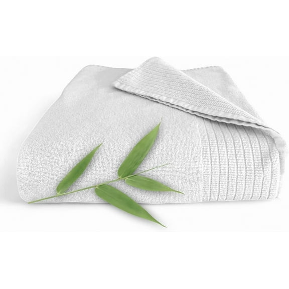 BedVoyage Luxury Spa Bath Towel, 650 GSM Ultra Soft & Plush, Viscose Derived from Bamboo, Super Absorbent, Large Towels for Bathroom 30x54 - Cloud