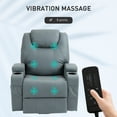 thumbnail image 4 of HOMCOM Fauteuil Inclinable de Massage en Cuir PU avec Siège Pivotant à 360 Degrés, 4 of 9
