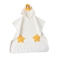 thumbnail image 2 of Albornoz con capucha para bebé, toalla de baño para niños, capa cálida para exteriores, para baño, piscina y playa Blanco Talla S, 2 of 9