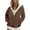 Coffee, variant on Amzcrzy Fleece Jacket Women Women's Solid Color Zipper Long Sleeve Casual Fleece Hooded Pocket Coat Womens Fleece Jacket Winter Jackets for Women Jackets for Women Womens Long Sleeve Tops