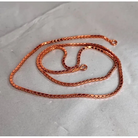 100% Solid Pure Copper Rope Chain Designer Link Chain Necklace Jewelry Size 22 inch