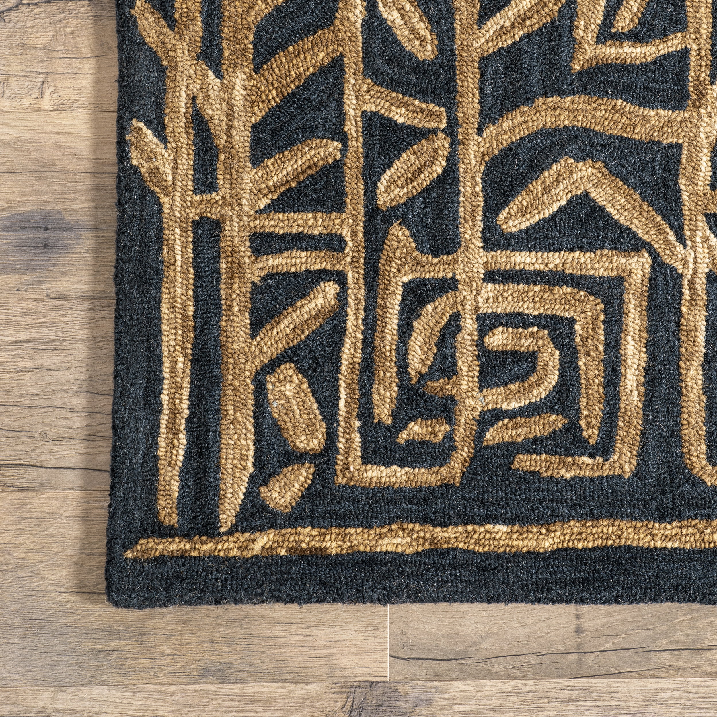 nuLOOM Véronique Transitional Vines Wool Area Rug, 8' x 10', Navy