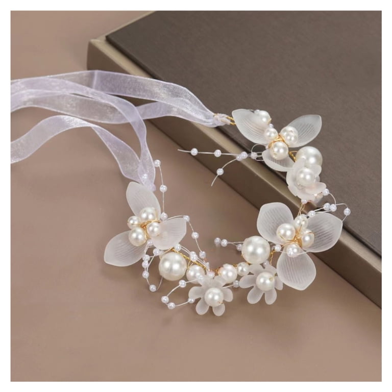 opolski Women Flower Hairband Adjustable Faux Pearl Anti  display picture 3