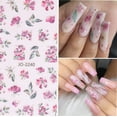 thumbnail image 3 of 8 Sheets Flowers Nail Art Stickers 3D Self-Adhesive Flowers Spring Cherry Blossom Colorful Plant Flora Nail Art Stickers Manicure DIY Nail Art Decoration for Women Girls, 3 of 5