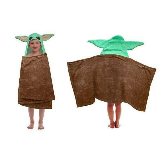 Baby Yoda Poncho Kids Hooded Beach Towel 23.6"Ă—47.2"