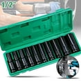 thumbnail image 5 of 10 Pcs Drive Deep Impact Socket Set, Professional Socket Set Wrench Kit Wrench Socket with Extension Bar Drive Socket Sets for Automotive Home Repair DIY Projects, 5 of 9