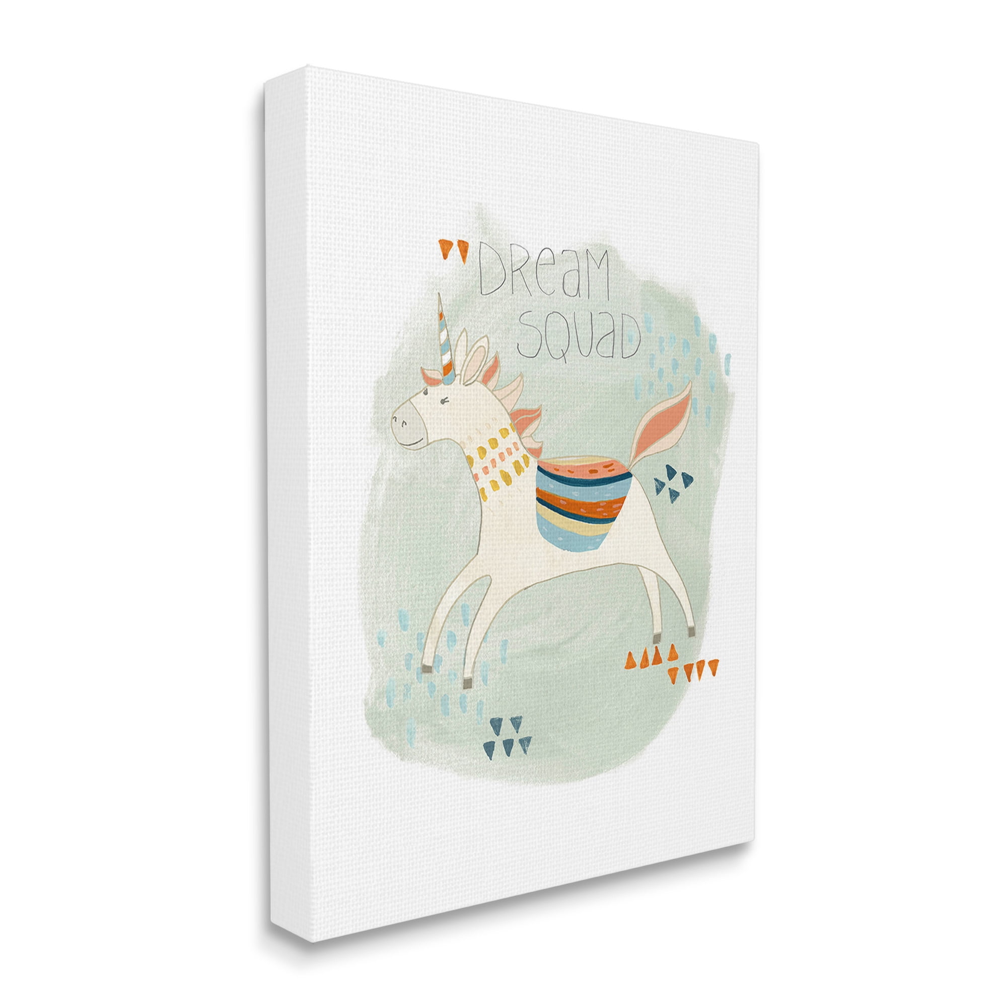 Stupell Industries Dream Squad Unicorn Animals & Insects Painting Gallery Wrapped Canvas Art Print Wall Art, 36 x 48