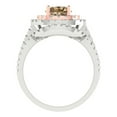 thumbnail image 4 of Clara Pucci 18K White/Rose Gold Round Cut 1Ct Simulated Champagne Engagement Ring + Matching Band - Luxury Box Included, 4 of 7
