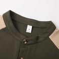 thumbnail image 6 of MIXUE Shirts For Men Summer Color Block Print Round Neck Button Down Short Sleeve Slim Fit Casual Pullover Tops T Shirts Daily-Wear,Green,XL, 6 of 8