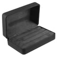 thumbnail image 1 of Unique Bargains 1Pc Multiple Ring Box Jewelry Storage Display Stand Ring Organizer Case PU Leather Gift Box for Wedding Black, 1 of 7