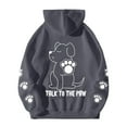 thumbnail image 3 of Cute Dog Graphic Hoodies for Women 2025 Funny Talk To The Paw Hooded Sweatshirt with Pockets Y2K Pullover Tops, 3 of 6