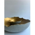 thumbnail image 3 of Large Concrete Bowl, Irregular Cool Bowl Centerpiece, Durable Decorative Accessory, 10 "W x 3 "H x 10 "D, Decorative Bowls for Home Decor Accents Livingroom Diningroom (Grey Golden), 3 of 6