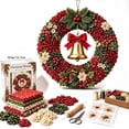thumbnail image 3 of 3D Christmas Fabric Poke Art Kit, Christmas Wreath DIY Kit for Adults, Quilted Fabric Art Kit with Easy Step-by-Step Guide, 3 of 7