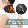 thumbnail image 6 of PureCasa Usb Heating Neck Massagers for Back Pain Relief, Neck Support Heating Pad for Travel/Home/Car, 3 Levels Adjustable USB Charge for Back Shoulder Leg Cramp- Ideal Gifts for Women Men，Black, 6 of 7