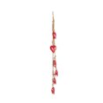 thumbnail image 6 of DecMode Tibetan Inspired Cascading Red Metal Heart Decorative Cow Bells with 5 Bells on Jute Hanging Rope, 6 of 9