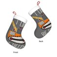 thumbnail image 3 of Daiia I Like Big Digger Print Christmas Stocking，18"Large Knitted Xmas Stocking for Kids, Family Stocking for Fireplace Christmas Holiday Party Decoration, 3 of 7