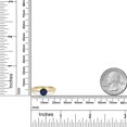 thumbnail image 6 of Gem Stone King 14K Two Tone Gold Blue Sapphire and Lab Grown Diamond Engagement Ring for Women | 1.26 Cttw | Round 6MM | Gemstone September Birthstone | Size 5, 6 of 6