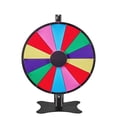 thumbnail image 4 of 24 Inch Spinning Prize Wheel with Stand 14 Slot Adjustable Height Tabletop or Floor Standing Fortune Roulette Wheel with Dry Erase Board and Markers for Parties Trade Shows Carnival Events, 4 of 8