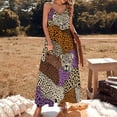 thumbnail image 3 of Leopard Print Colorful Animal Pattern Sleeveless Dress Women's Evening Dress Womans Clothing, 3 of 9