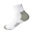 thumbnail image 2 of Dolkfu Mens Socks Size 9-11 Athletic Breathable White Ankle Socks Running Wicking Mens Quarter Socks, 2 of 2