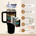 thumbnail image 4 of Funny Tumbler with Sarcastic Quote, I''m Not Clumsy 40 Oz Tumbler with Handle Lid and Straws, Cool Birthday Gift for Women Men, Funny Saying Gifts for Christmas Thanksgiving, 1PCS, 4 of 7
