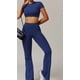 thumbnail image 4 of Conjuntos de entrenamiento for mujer, 2 piezas, sujetador deportivo, camiseta sin mangas, polainas de cintura alta, gimnasio, Yoga, ropa activa, Top de entrenamiento for mujer, 4 of 7