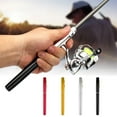 thumbnail image 5 of Pebbuoy Outdoor Pocket Alloy Fishing Rod, Mini Pen Shape Fishing Rod and Spinning Reel Combos Kit, Portable Collapsible Telescopic Fishing Pole for Lake Reservoir Ice Fishing, 5 of 7