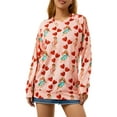 thumbnail image 2 of Women's Valentine Day Heart Printed Sweatshirt Casual Tie Dye Long Sleeve Crewneck Pullover Top Oversized Shirt, 2 of 6