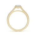 thumbnail image 2 of ANGARA Natural 0.52 Ct. Diamond Halo Engagement Ring in 14K Yellow Gold for Women (Ring Size: 3.5), 2 of 10