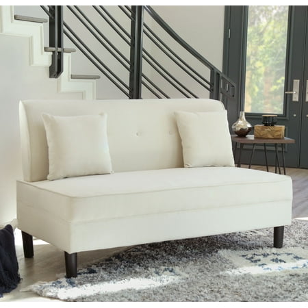Armless Sofa - Devon & Claire Amber Fabric Armless Sofa, Multipe Colors