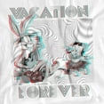 thumbnail image 2 of Looney Tunes T-Shirt Vacation Forever Unisex Graphic Tee For Men & Women, 2 of 7