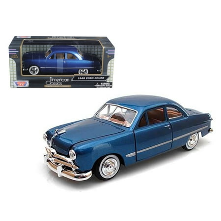 1949 Plymouth Coupe - 1949 Ford Coupe Blue 1/24 Diecast Model Car by Motormax