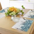 thumbnail image 4 of Ambesonne Nautical Place Mats Set of 4, Ship and Ocean Waves, Standard Size, Aqua Taupe, 4 of 6